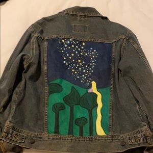 Custom Rapunzel Painted Denim Jacket
